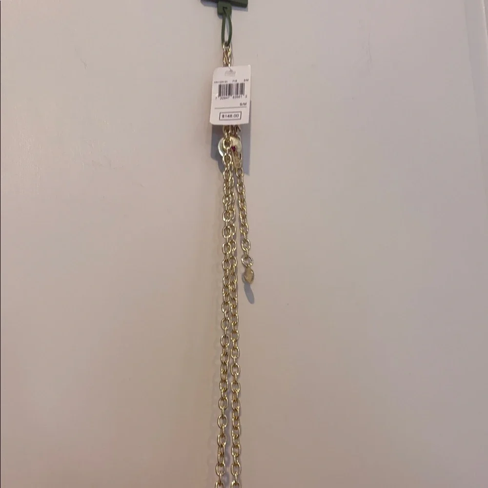 NWT- Kate Spade Gold Chain Belt with 5 charms + Kate Spade sphere, S/M - Picture 3 of 5